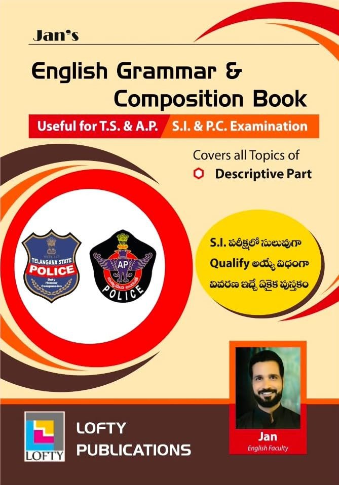 Jan's English Grammar & Composition Book for TS & AP, SI & PC Examination