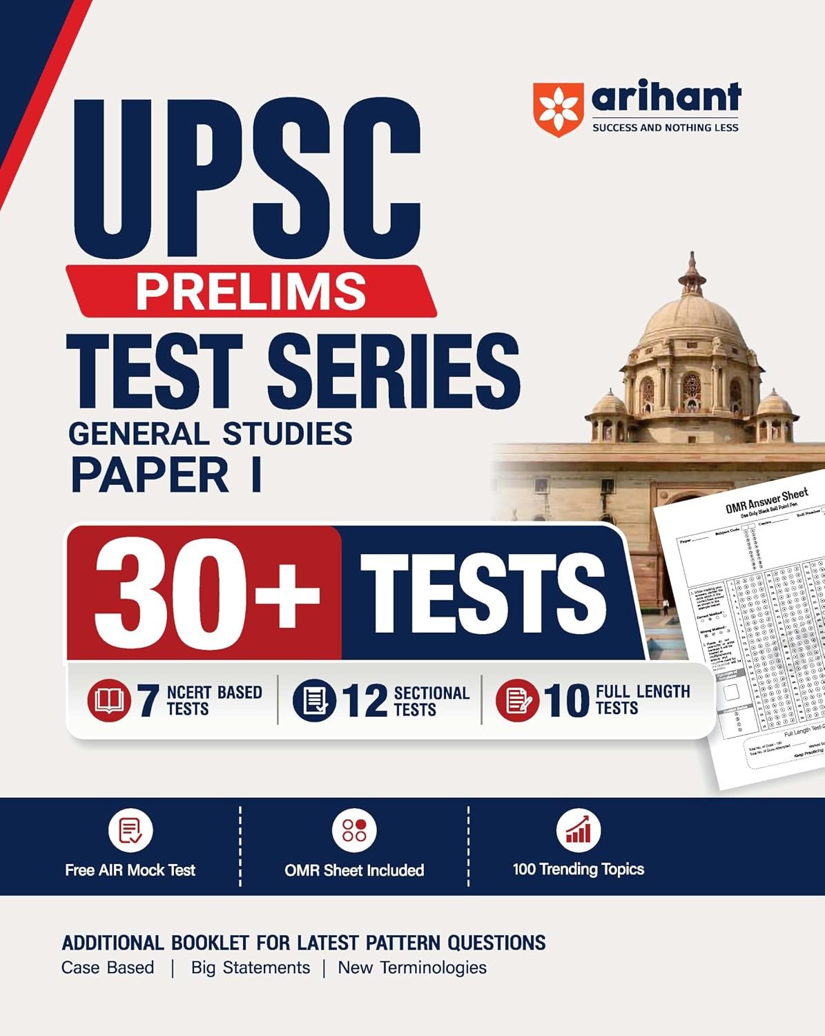 Arihant UPSC Prelims Test Series 2027 | General Studies Paper I | 30+ Tests (7 NCERT-Based, 12 Sectional & 10 Full-Length Tests)